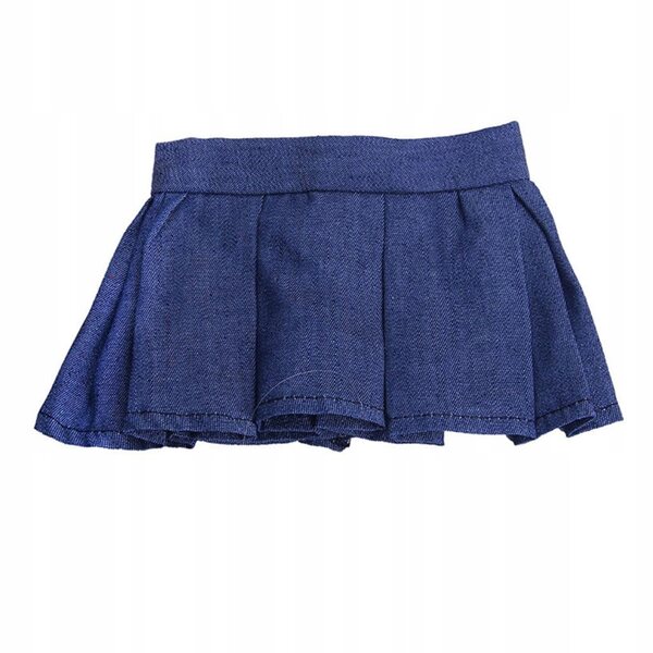 Kleidungsset für 18-Zoll-Puppen mit Strickoberteil, Faltenrock und Mütze