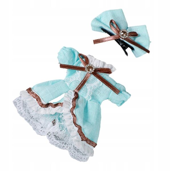 Set abiti in tessuto per bambole da 14 cm - vestiti quotidiani per bambole BJD