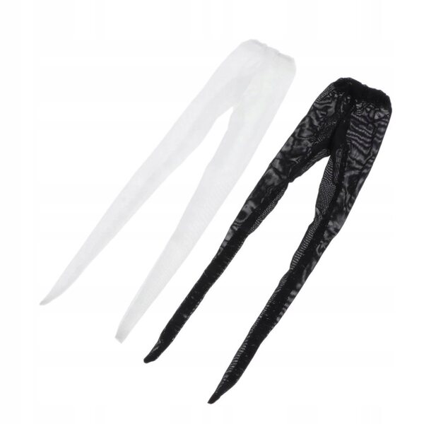 2x Spitzenstrümpfe und Leggings für 1/4 BJD Puppen – Schwarz und Weiß