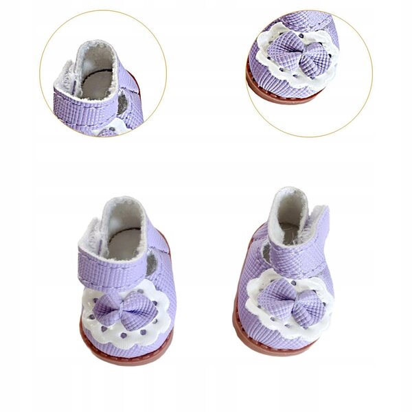 17cm Puppenschuhe, weich, bunt, Kunstleder, perfekt als Geschenk für Kinder