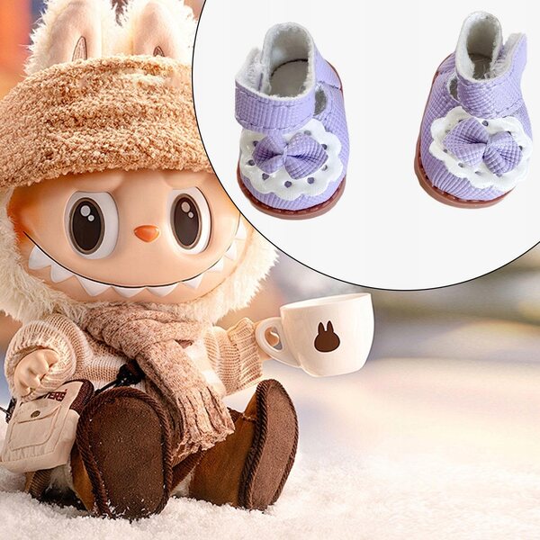 17cm Puppenschuhe, weich, bunt, Kunstleder, perfekt als Geschenk für Kinder