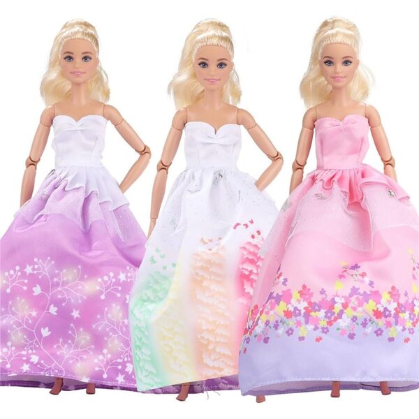 30 cm Puppenkleidung – Bedrucktes Prinzessinnenkleid, 1/6 BJD Freizeitkostüm