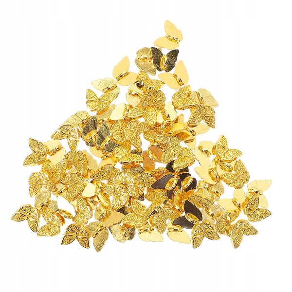 100 Stück goldene Metallknöpfe für Puppenkleidung und kreative Arbeiten