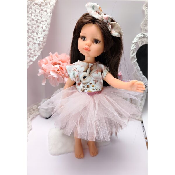 Bekleidungsset für Paola Reina 32 cm Puppe: Bluse, Tutu-Rock und Stirnband