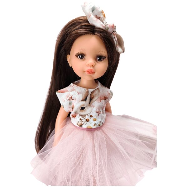 Bekleidungsset für Paola Reina 32 cm Puppe: Bluse, Tutu-Rock und Stirnband