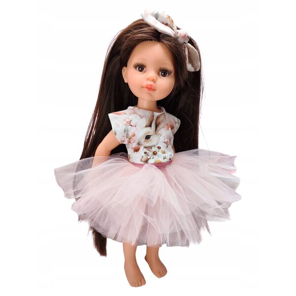 Bekleidungsset für Paola Reina 32 cm Puppe: Bluse, Tutu-Rock und Stirnband