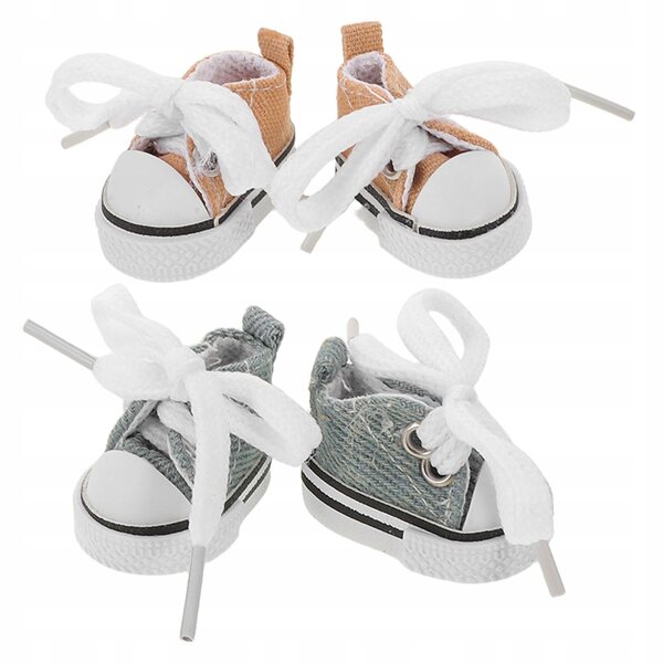 Mini scarpe per bambole 2 paia colorate per giochi di travestimento creativi