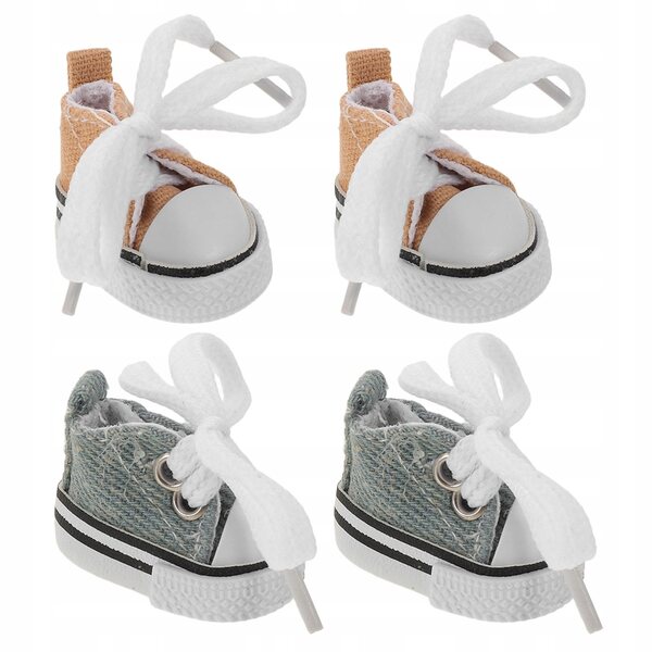Mini scarpe per bambole 2 paia colorate per giochi di travestimento creativi