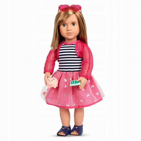 Set vestiti deluxe Our Generation Pretty Penny con accessori e salvadanaio