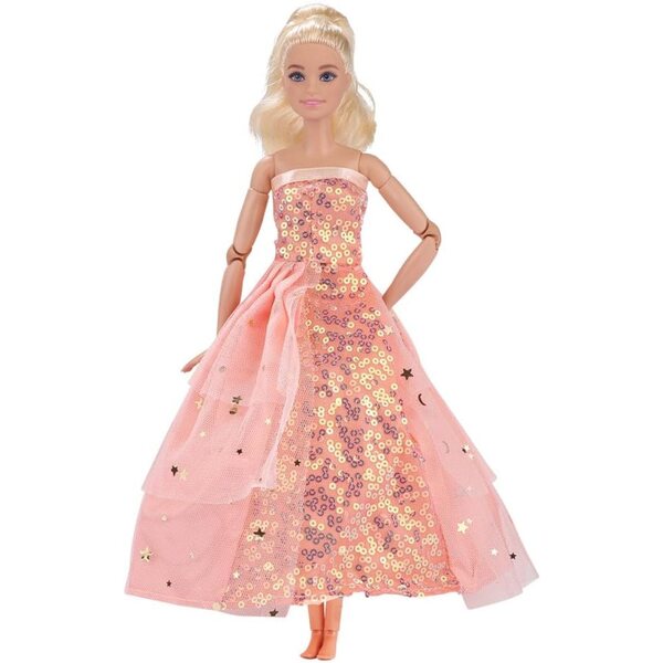 Abendkleid mit Pailletten für 30 cm große amerikanische Puppe – 1/6 BJD-Kleidungsset