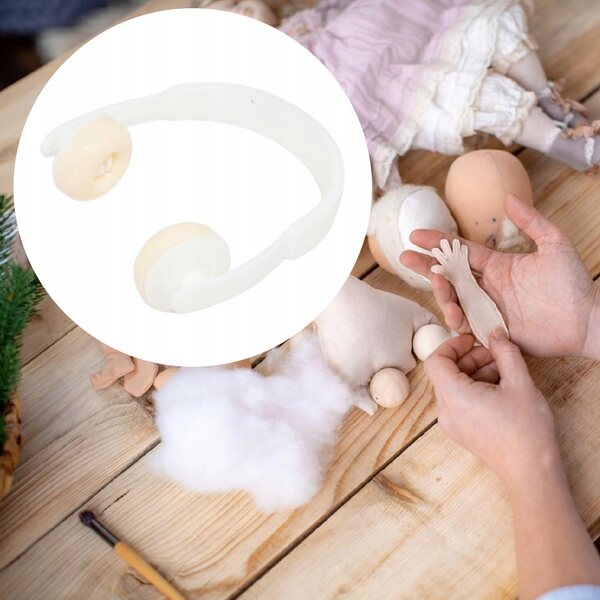 Mini cuffie bianche per bambole BJD, accessorio realistico e versatile