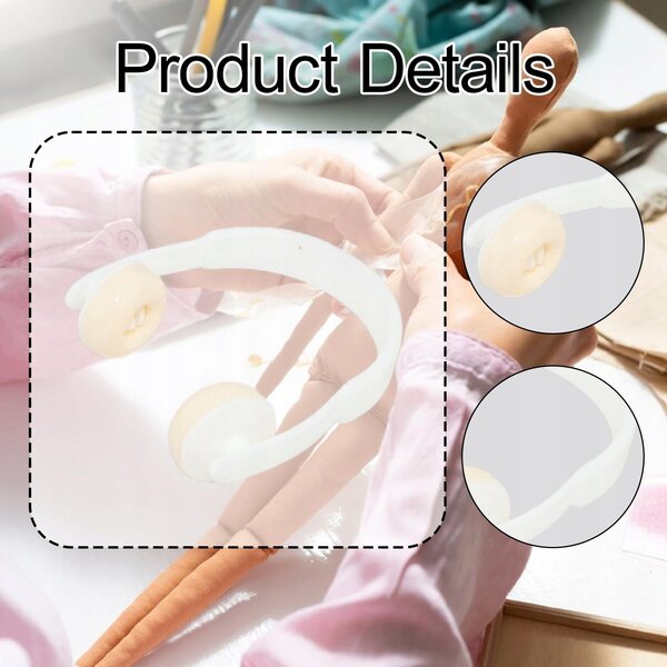 Mini cuffie bianche per bambole BJD, accessorio realistico e versatile
