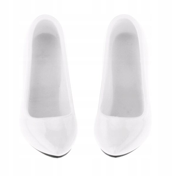Klassische 1/6-Stiletto-Absatz-Schuhe für weibliche Figuren, 12 Zoll, Weiß