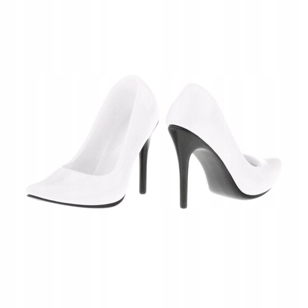 Klassische 1/6-Stiletto-Absatz-Schuhe für weibliche Figuren, 12 Zoll, Weiß
