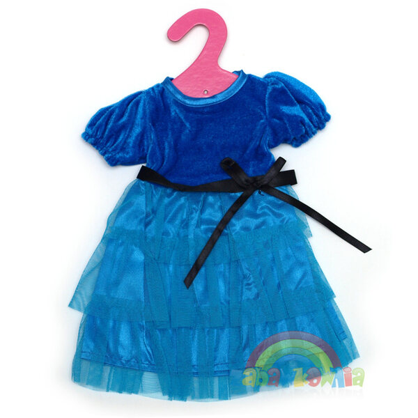 Rosafarbenes Kleid für neugeborene Puppen, Länge 26 cm, aus Dromader-Stoff
