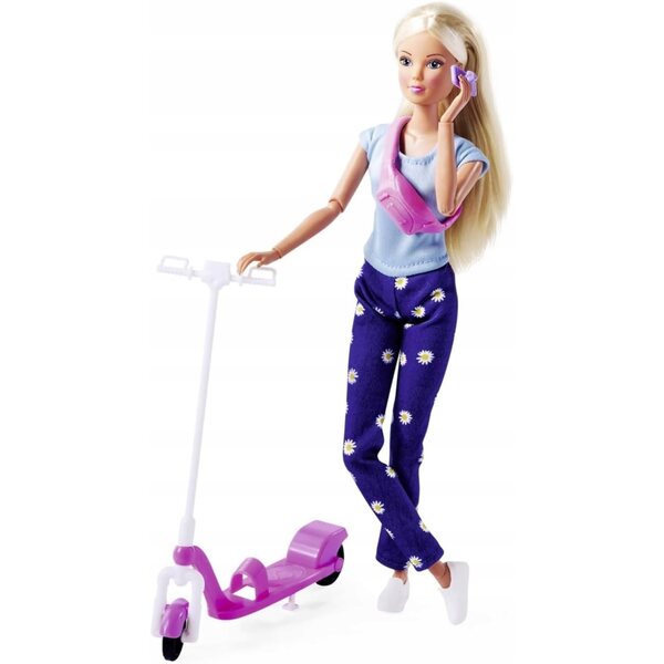 Steffi Love Scooter Fun - Bambola 29 cm con monopattino e accessori fashion