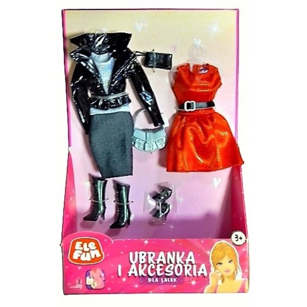 UBRANKA DLA LALEK + AKCESORIA ZESTAW DO STYLIZACJI