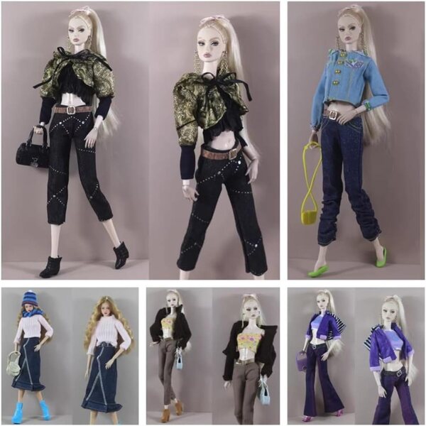 30-cm-Puppenkleidung – Komplettset mit lässigen Outfits und Röcken für 1/6-BJD-Puppen