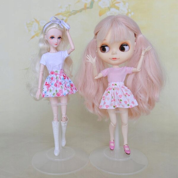 Moda 1/6 Dziewczyna Lalka Mini Plisowana Spódnica Stroje Dla Lalek DIY Handmade Dziewczyna F