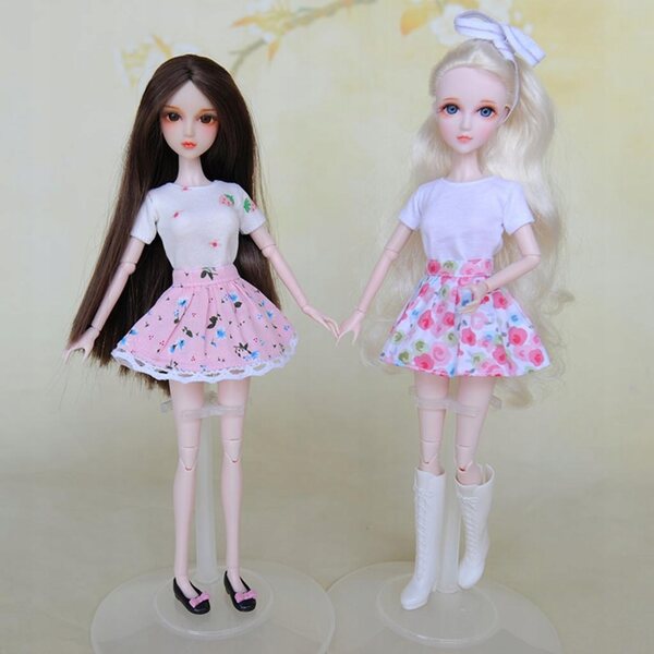Moda 1/6 Dziewczyna Lalka Mini Plisowana Spódnica Stroje Dla Lalek DIY Handmade Dziewczyna F