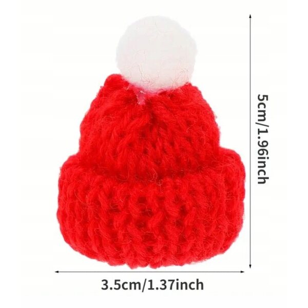 Mini cappelli di Babbo Natale viola set 10 pezzi per decorazioni festive