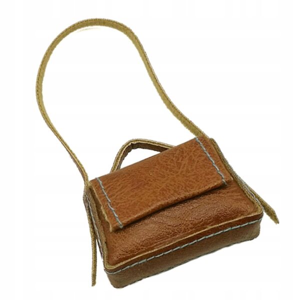 PU-Ledertasche für 1/6 BJD-Puppen, modisches Accessoire, hellbraune Farbe