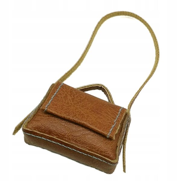 PU-Ledertasche für 1/6 BJD-Puppen, modisches Accessoire, hellbraune Farbe