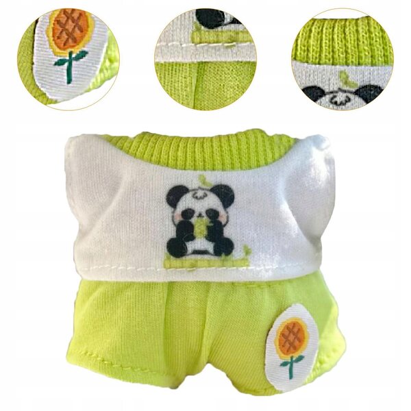 Grünes Kleidungsset für 17-cm-Puppen – T-Shirt und weiche Hose