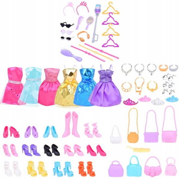 Anlily Modeset 65 Kleidungsstücke und Accessoires für 3+ Puppen