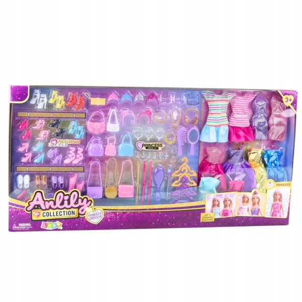 Anlily Modeset 65 Kleidungsstücke und Accessoires für 3+ Puppen