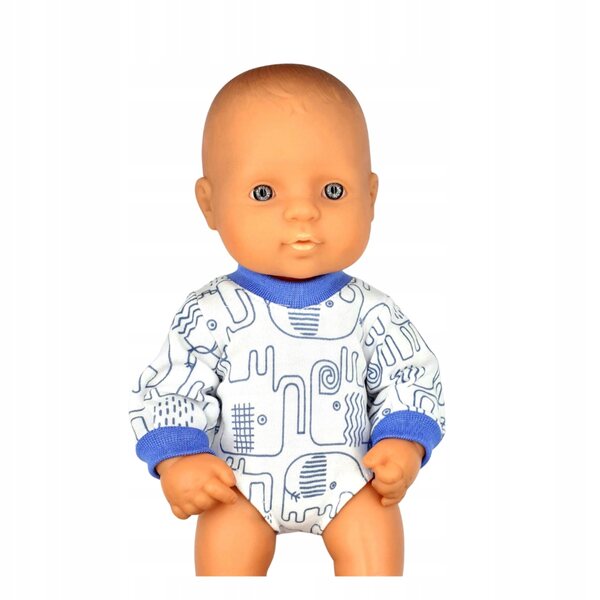 Body mit langen Ärmeln für 30-cm-Puppe aus hochwertiger Baumwolle