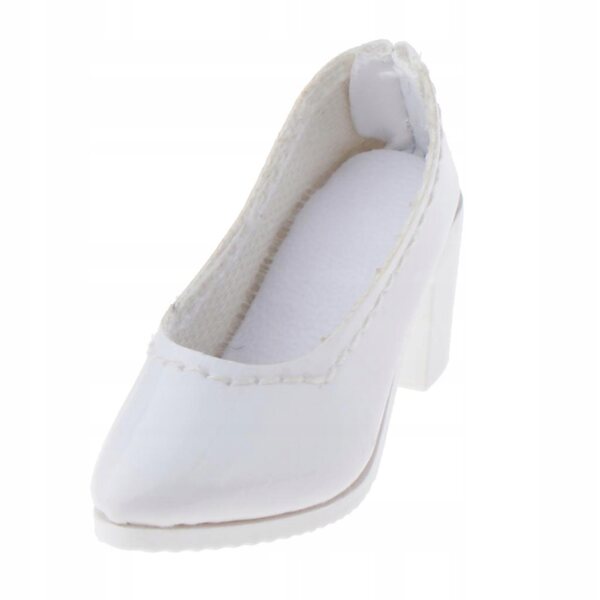 Scarpe tacchi alti bianche in scala 1:6 per bambole da 12 pollici
