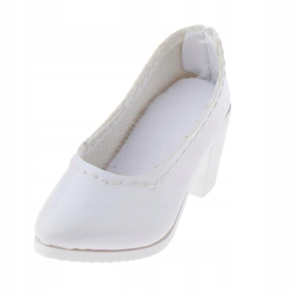 Scarpe tacchi alti bianche in scala 1:6 per bambole da 12 pollici