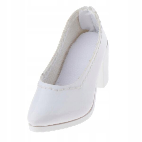 Scarpe tacchi alti bianche in scala 1:6 per bambole da 12 pollici