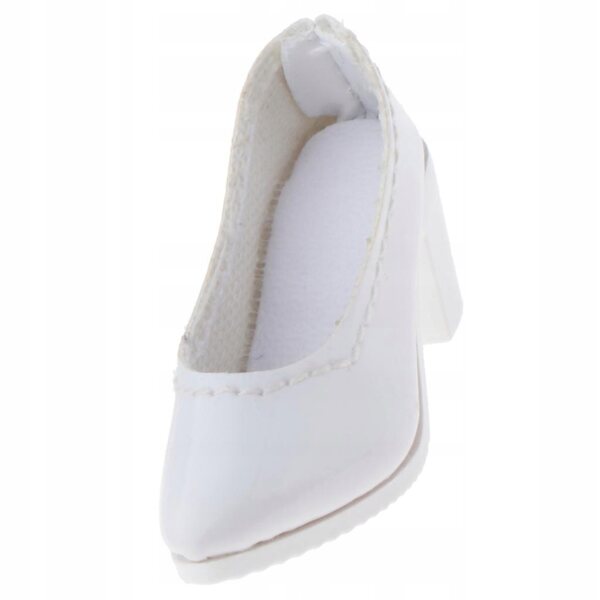 Scarpe tacchi alti bianche in scala 1:6 per bambole da 12 pollici