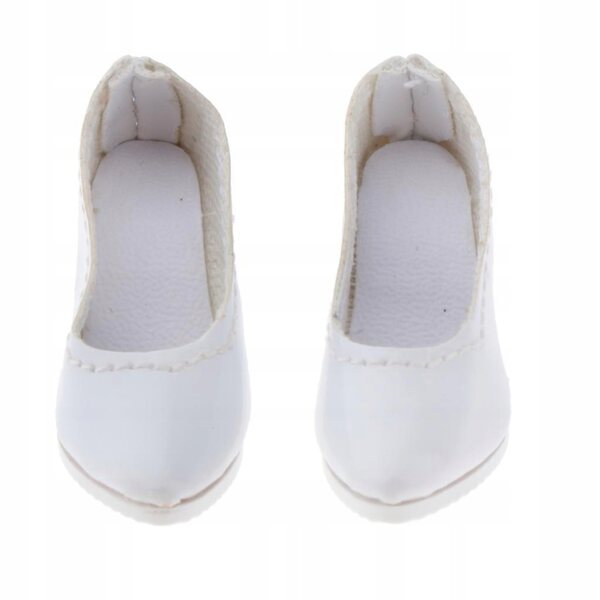 Scarpe tacchi alti bianche in scala 1:6 per bambole da 12 pollici