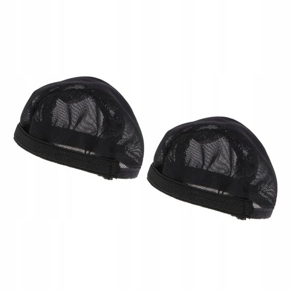 1/12 Puppe Perücke Netzhut – 2-teiliges Set Schwarz DIY
