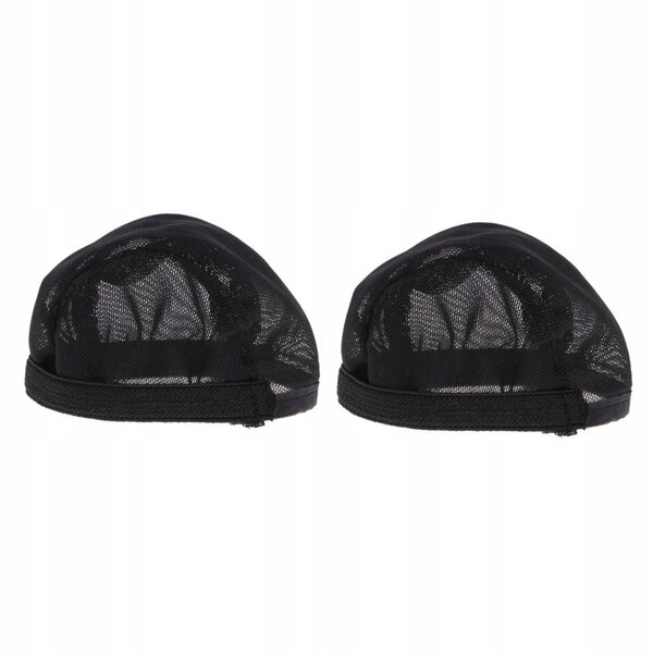 1/12 Puppe Perücke Netzhut – 2-teiliges Set Schwarz DIY