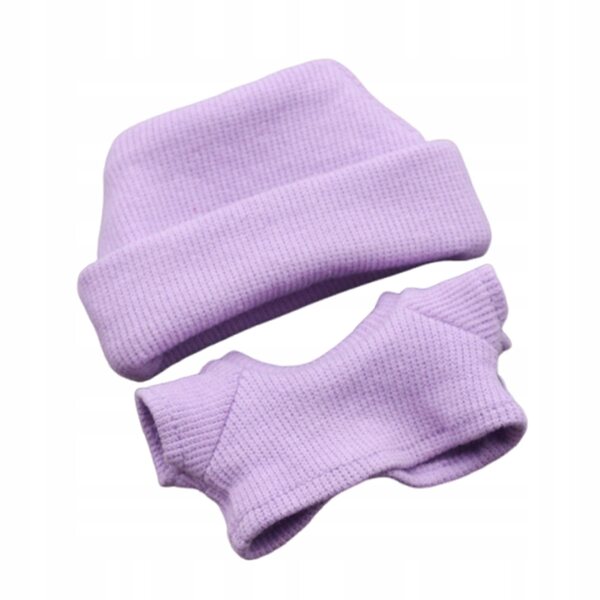 Set 2 vestiti per bambole 15-17 cm con cappello viola, accessori per fotografia