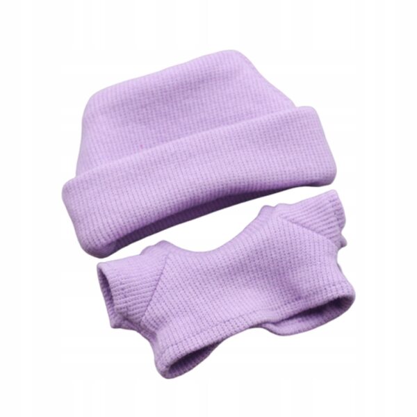 Set 2 vestiti per bambole 15-17 cm con cappello viola, accessori per fotografia