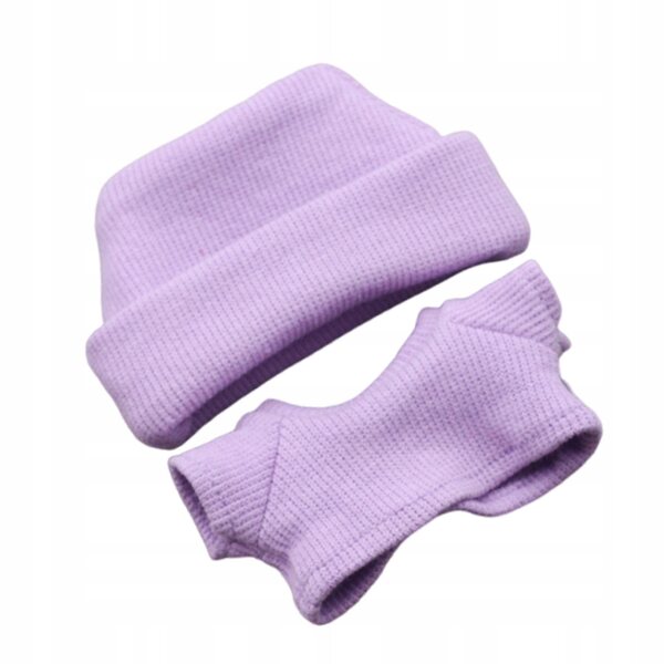 Set 2 vestiti per bambole 15-17 cm con cappello viola, accessori per fotografia