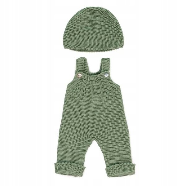 Miniland set abbigliamento per bambola 38 cm con cappellino e tuta verde