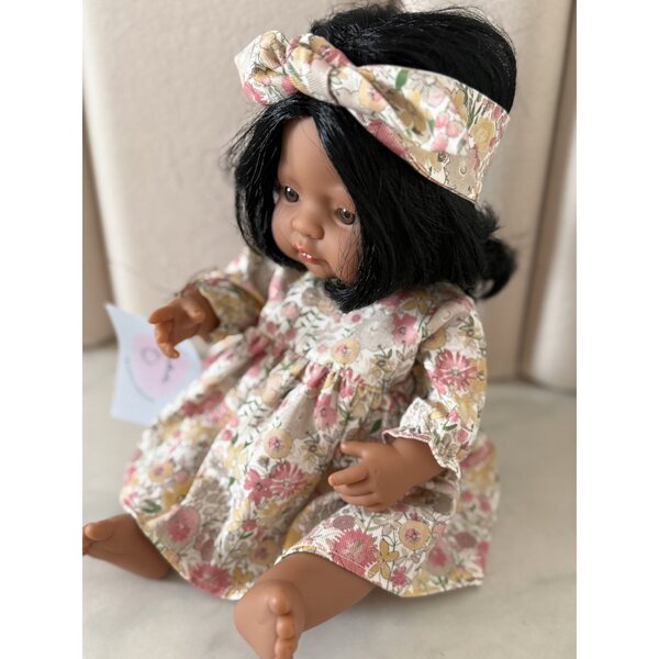 Baumwollkleid für ein kleines Mädchen und eine Puppe, passendes Set, 92 cm