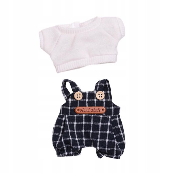 Plüschpuppen-Overall mit T-Shirt und Shorts für 17-cm-Puppen