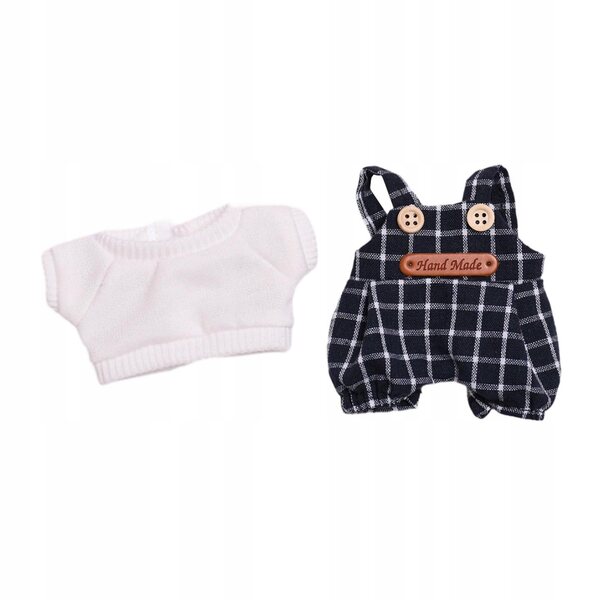 Plüschpuppen-Overall mit T-Shirt und Shorts für 17-cm-Puppen