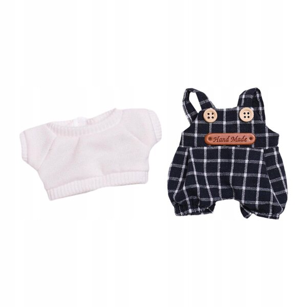Plüschpuppen-Overall mit T-Shirt und Shorts für 17-cm-Puppen
