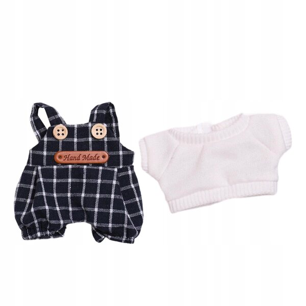 Plüschpuppen-Overall mit T-Shirt und Shorts für 17-cm-Puppen