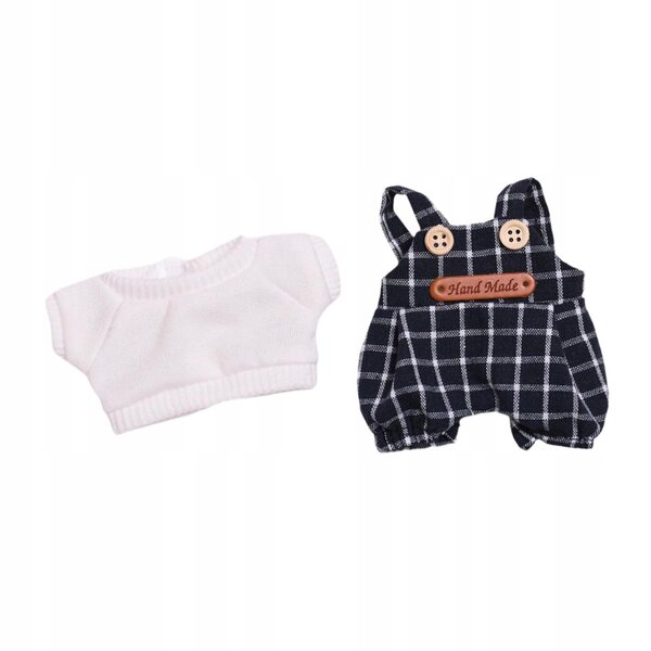 Plüschpuppen-Overall mit T-Shirt und Shorts für 17-cm-Puppen