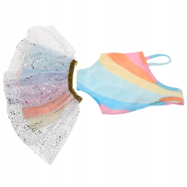 Glitzerndes Ballettkleid für 45 cm große Puppen, einfach zu tragen