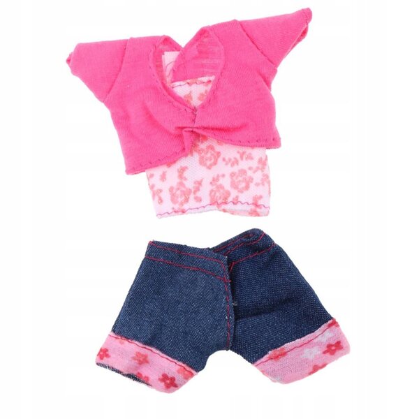 Tenue de jeu pour poupées avec manteau et short en jean, taille 28-30 cm
